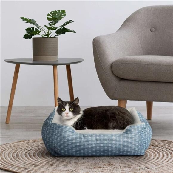 (3 pack) Cuddler Small Dog or Cat Bed, Blue 19" x 15" - Picture 3 of 5